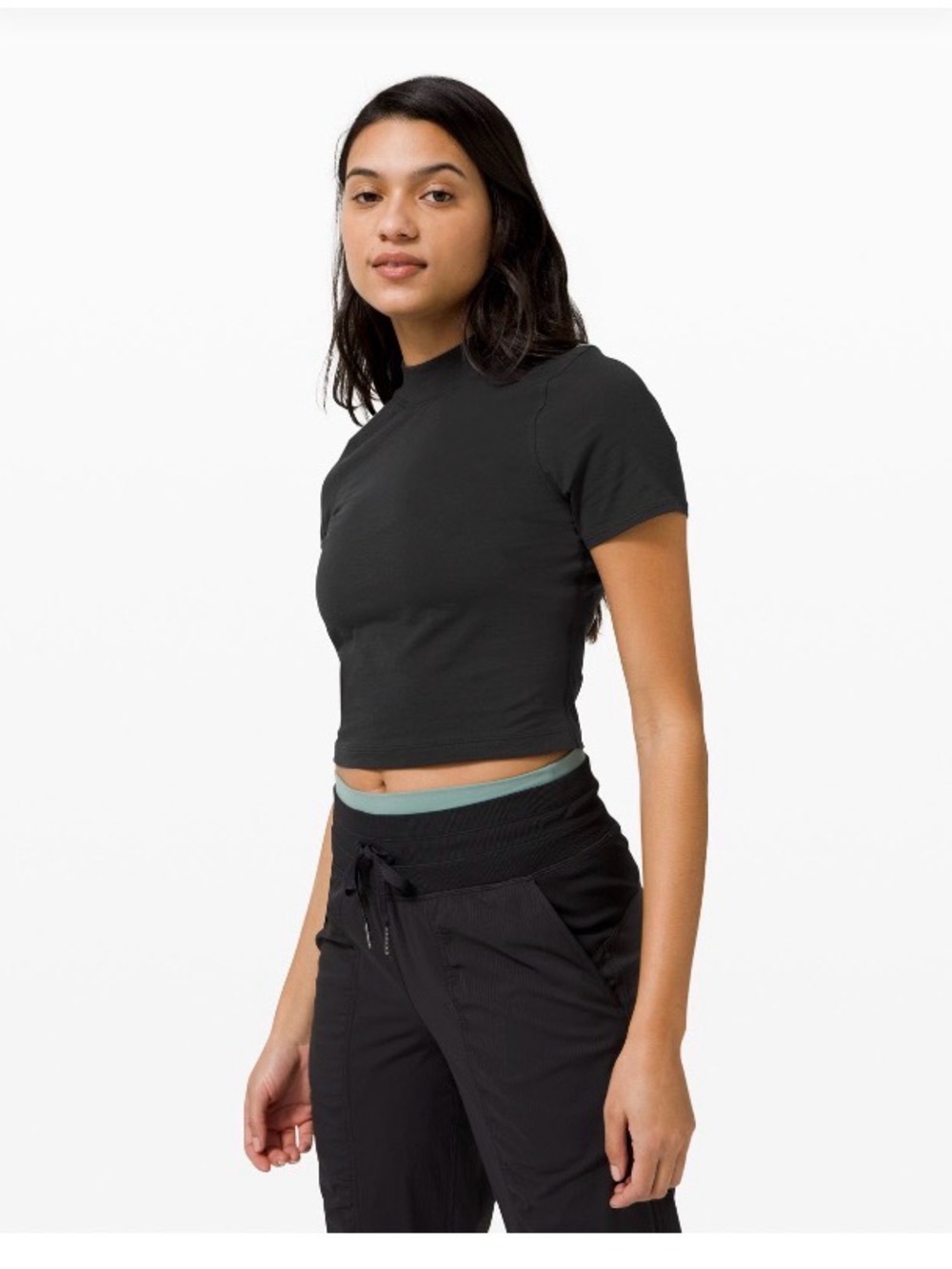 Lululemon Mock Neck T-Shirt - Black
